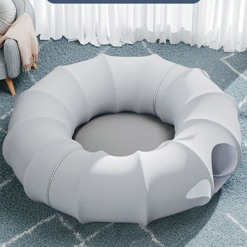 Foldable Round Tunnel Cat Bed