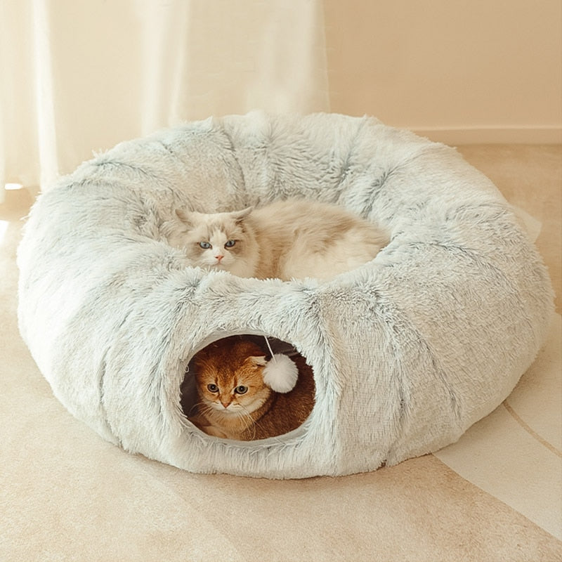 Foldable Round Tunnel Cat Bed